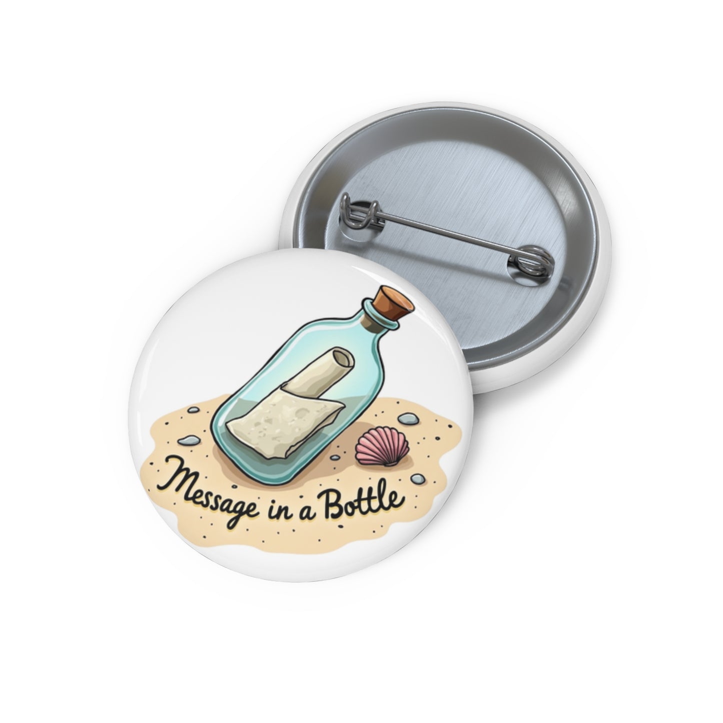 unique pin inspired by the song Message In A Bottle