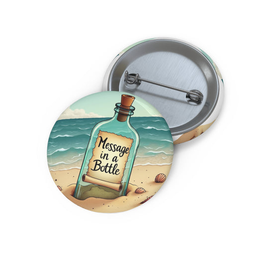 unique pin inspired by the song Message In A Bottle