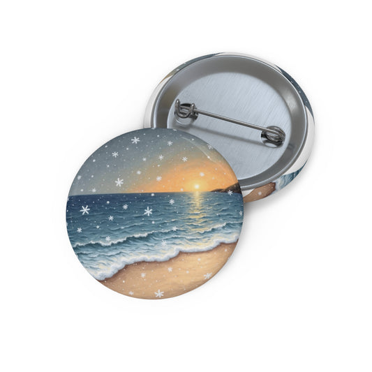 unique pin inspired by the song Snow On The Beach