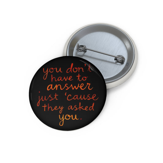 unique pin inspired by the song Dear Reader