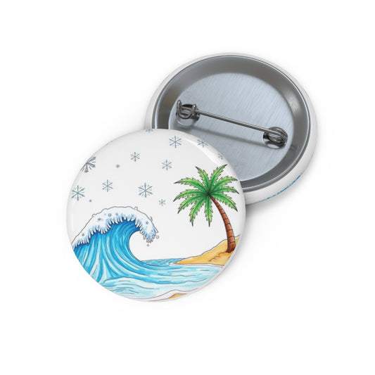 unique pin inspired by the song Snow On The Beach